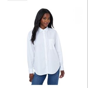 NWT XX Large 52” Bust Edited by Remi Bader White Oversized Button Down Shirt